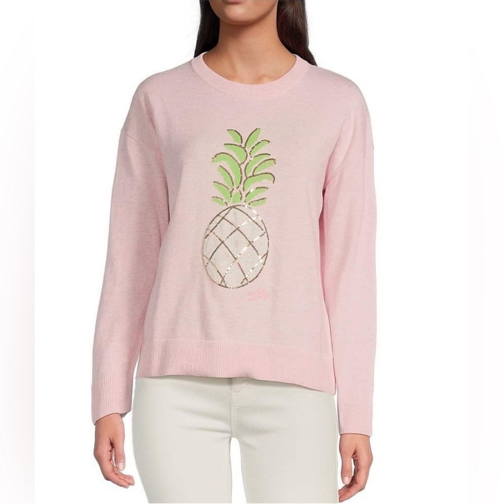 NWT Lilly Pulitzer
Tensley Pineapple Jacquard Crew Neck Long Sleeve Sweater - Picture 4 of 8